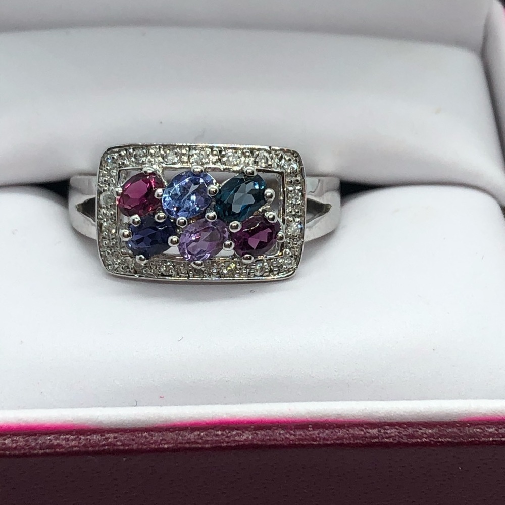 925 SAPPHIRE ENGAGEMENT RING Size - Picture 5 of 9